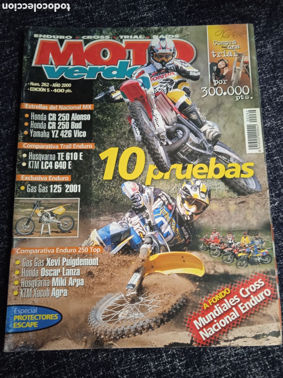 Coches y Motocicletas: MOTO VERDE N&ordm; 262 A&Ntilde;O 2000 -ENDURO, CROSS, TRIAL -HONDA, HUSQVARNA - POSTER