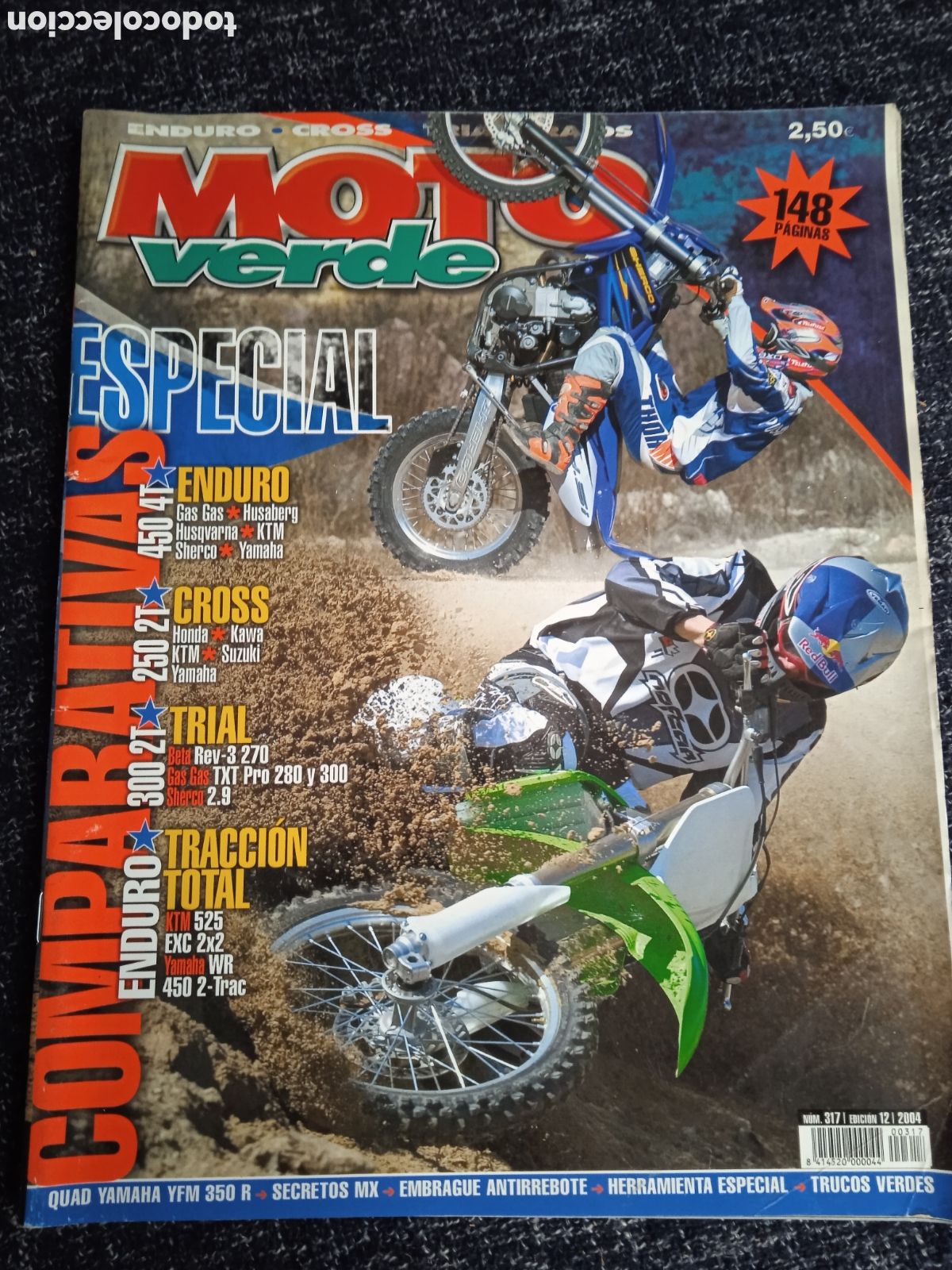 Coches y Motocicletas: MOTO VERDE N&ordm; 317 A&Ntilde;O 2004 -ENDURO, CROSS, TRIAL