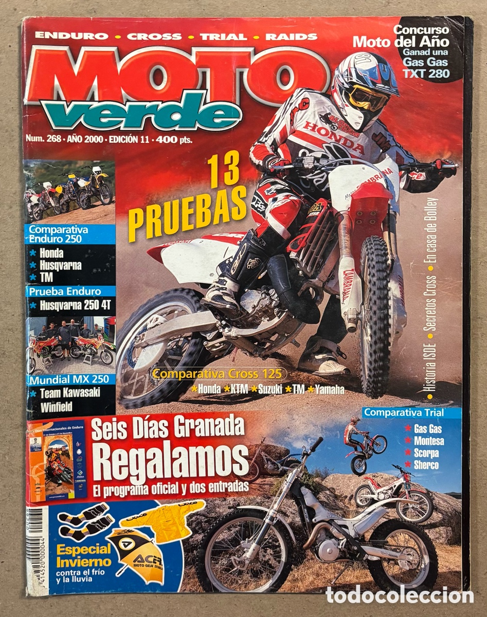 Coches y Motocicletas: MOTO VERDE N&deg; 268 (2000). HUSQVARNA 250 4 T, COMPARATIVA ENDURO 250: HONDA Vs HUSQVARNA Vs TM