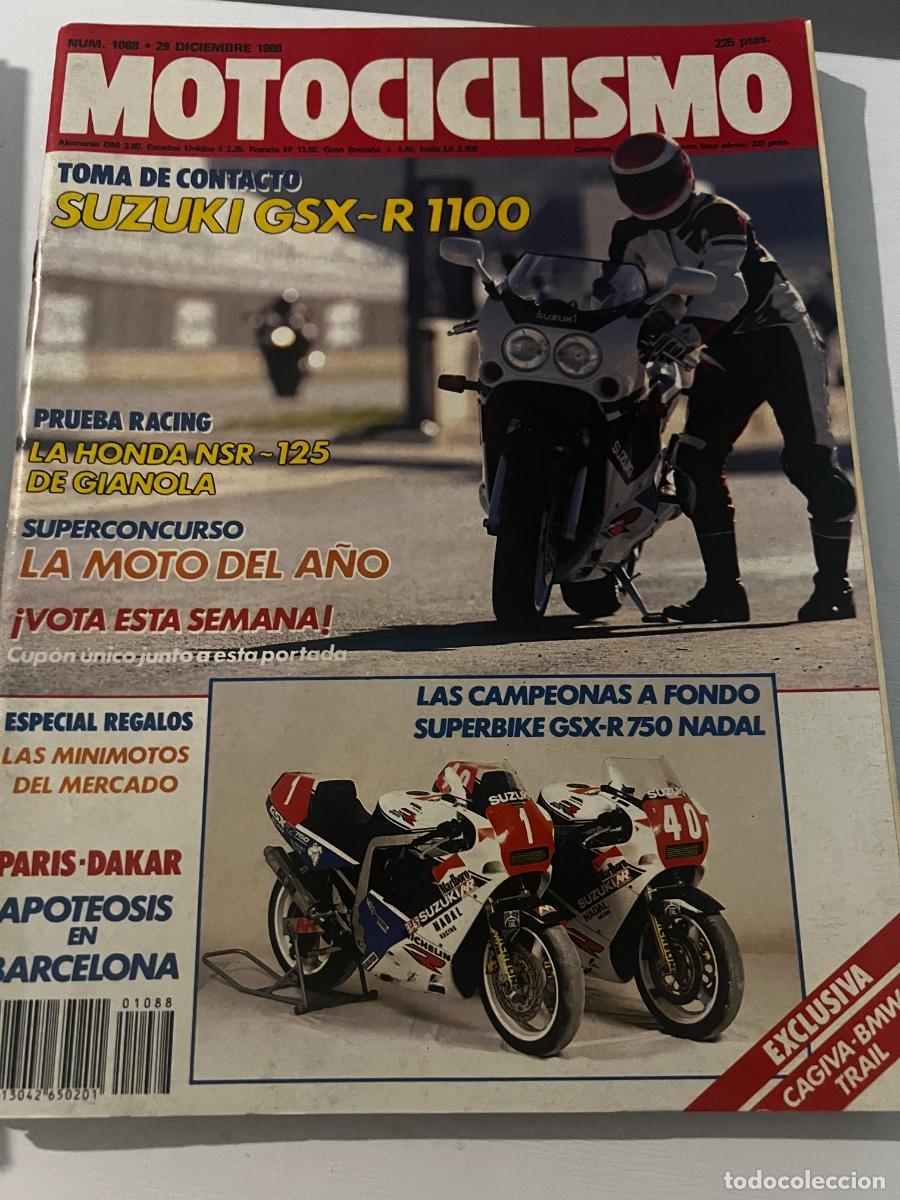 Coches y Motocicletas: MOTOCICLISMO. N&ordm; 1088. A&Ntilde;O 1988. SUZUKI GSX-R 1100. CAGIVA-BMW TRAIL. HONDA NSR 125 G.P. LEER