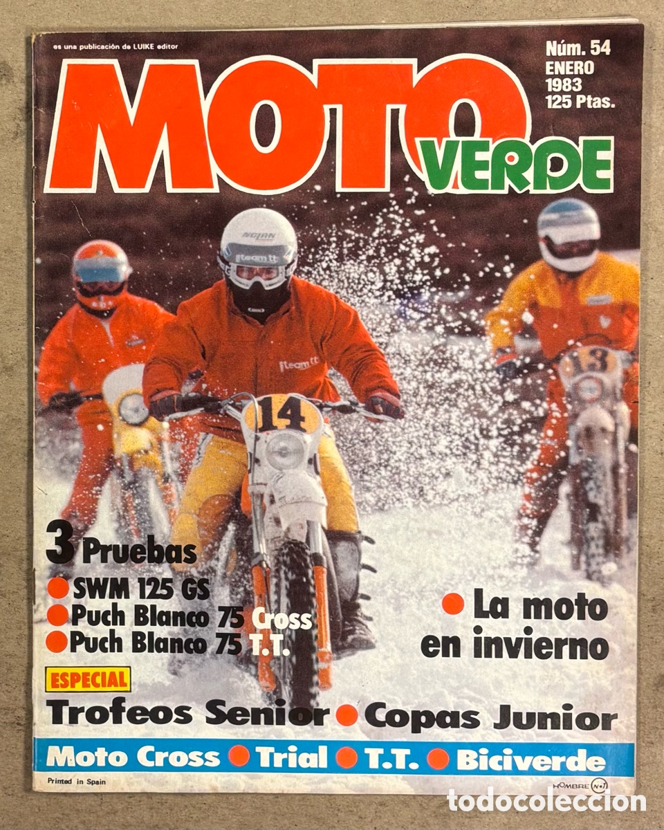 Coches y Motocicletas: MOTO VERDE N&deg; 54 (1983). SWM 125 GS, PUCH BLANCI 75 CROSS Y T.T., ESPECIAL TROFEOS S&Eacute;NIORS,..