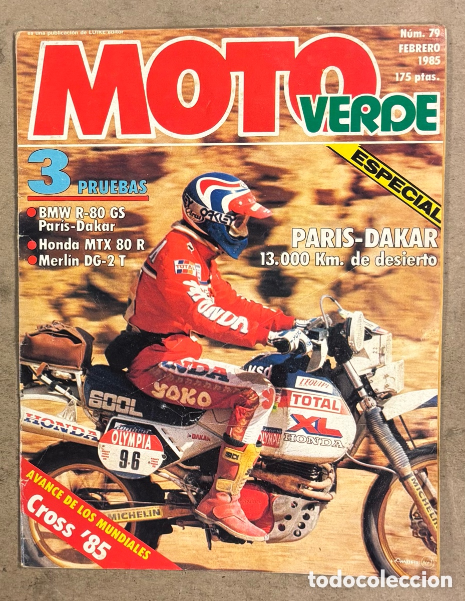 Coches y Motocicletas: MOTO VERDE N&deg; 79 (1985). BMW R-80 GS PARIS-DAKAR, HONDA MTX 80 R, MERL&Iacute;N DG-2T, ESPECIAL