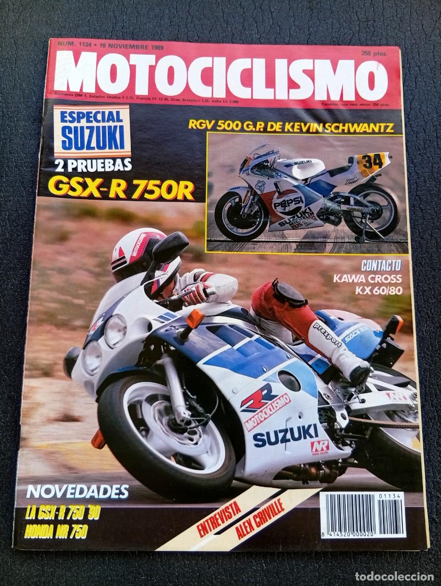 Coches y Motocicletas: MOTOCICLISMO. N&ordm; 1134. A&Ntilde;O 1989. PRUEBA: SUZUKI GSX-R 750R. KAWA CROSS KX60/80. ESCUDER&Iacute;AS... LEER.
