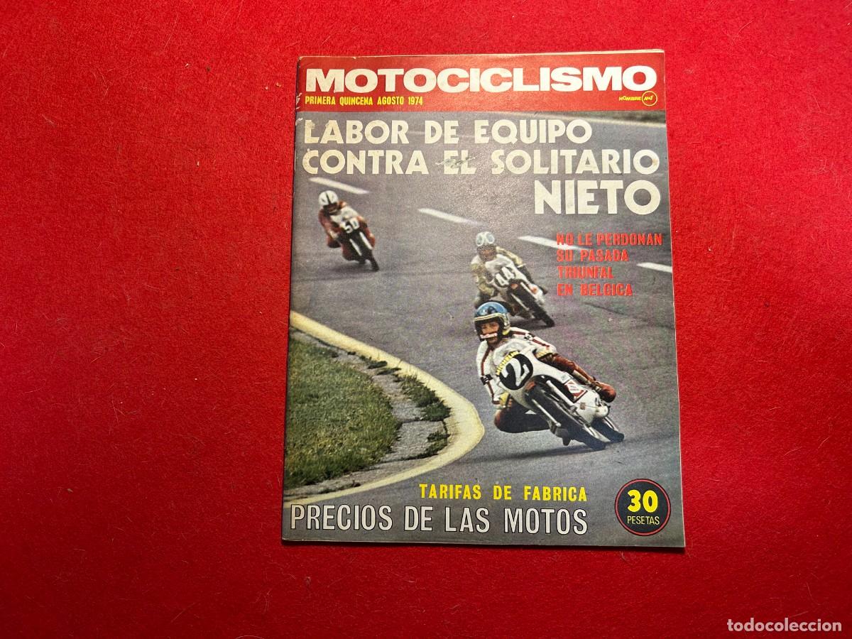 Coches y Motocicletas: revista Motociclismo - Moto-Guzzi Cangurito MH-50 -Angel Nieto - Gilbert de Roober -Moto-cross -1974