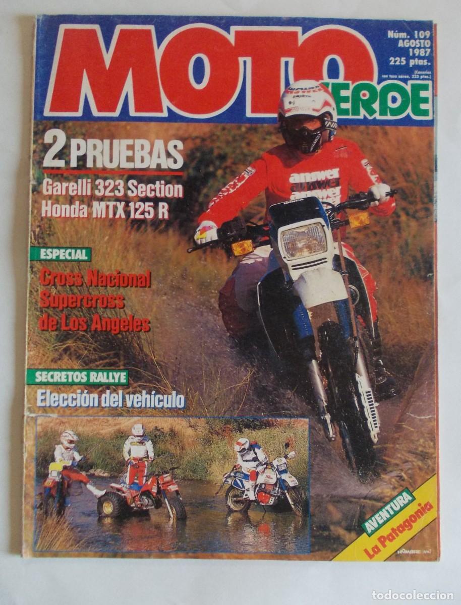 Coches y Motocicletas: Revista MOTO VERDE n&ordm; 109 Agosto 1987 motocross enduro trial Supercross Los &Aacute;ngeles