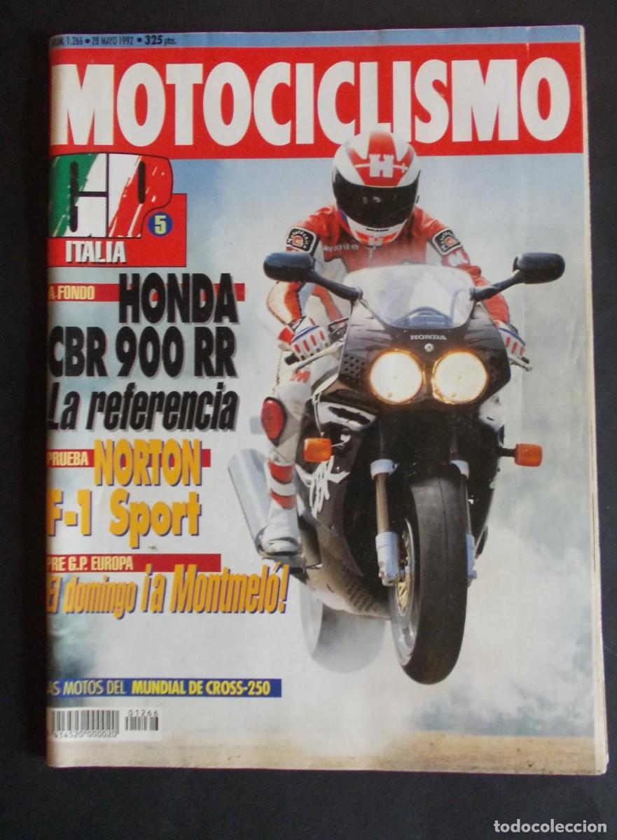 Coches y Motocicletas: REVISTA MOTOCICLISMO N&ordm; 1266 18 de mayo de 1992 CBR 900 RR, NORTON F1 SPORT, GP ITALIA