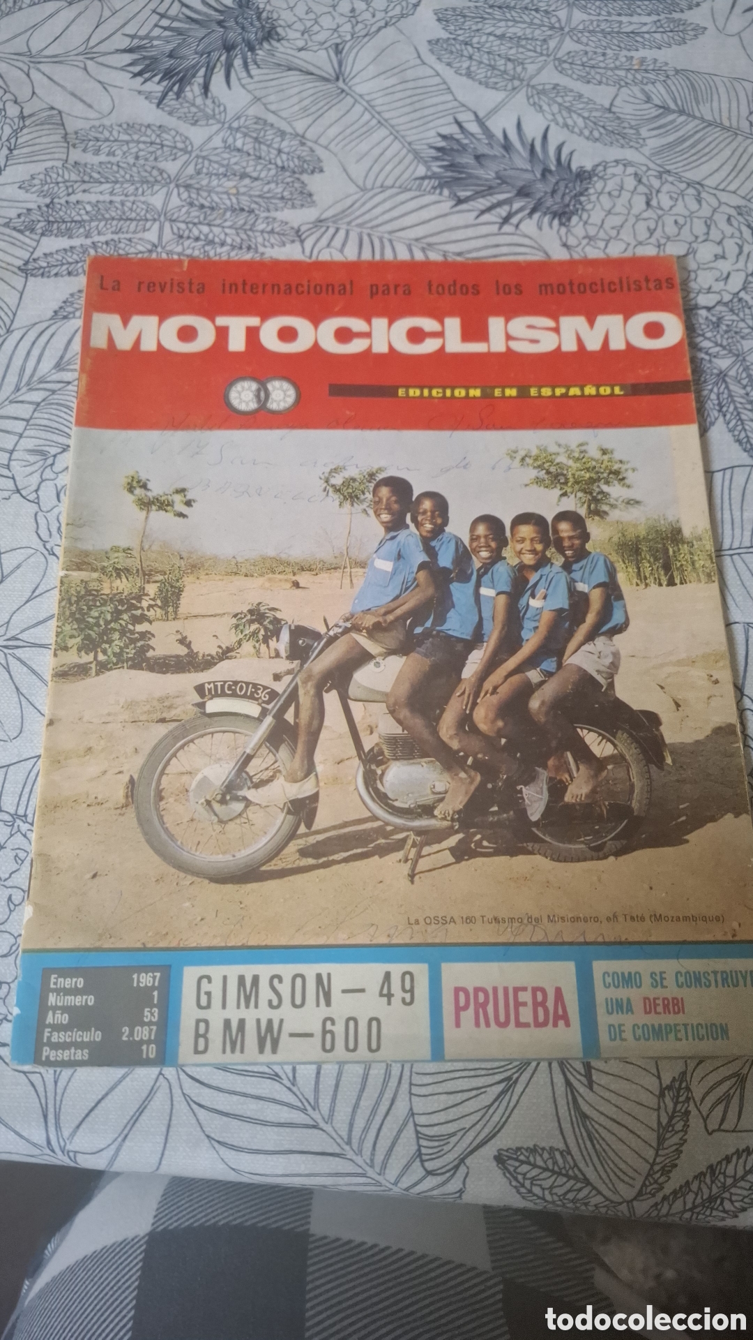 Coches y Motocicletas: Revista Motociclismo 1967 n&uacute;mero 1 marcas de boli