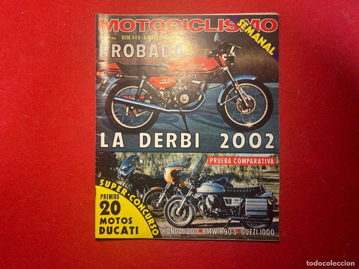 Coches y Motocicletas: Motociclismo revista-N&ordm; 449 Derbi 2002- Salon de Amsterdam- BMW R90- Honda 1000- Guzzi Convert -1976