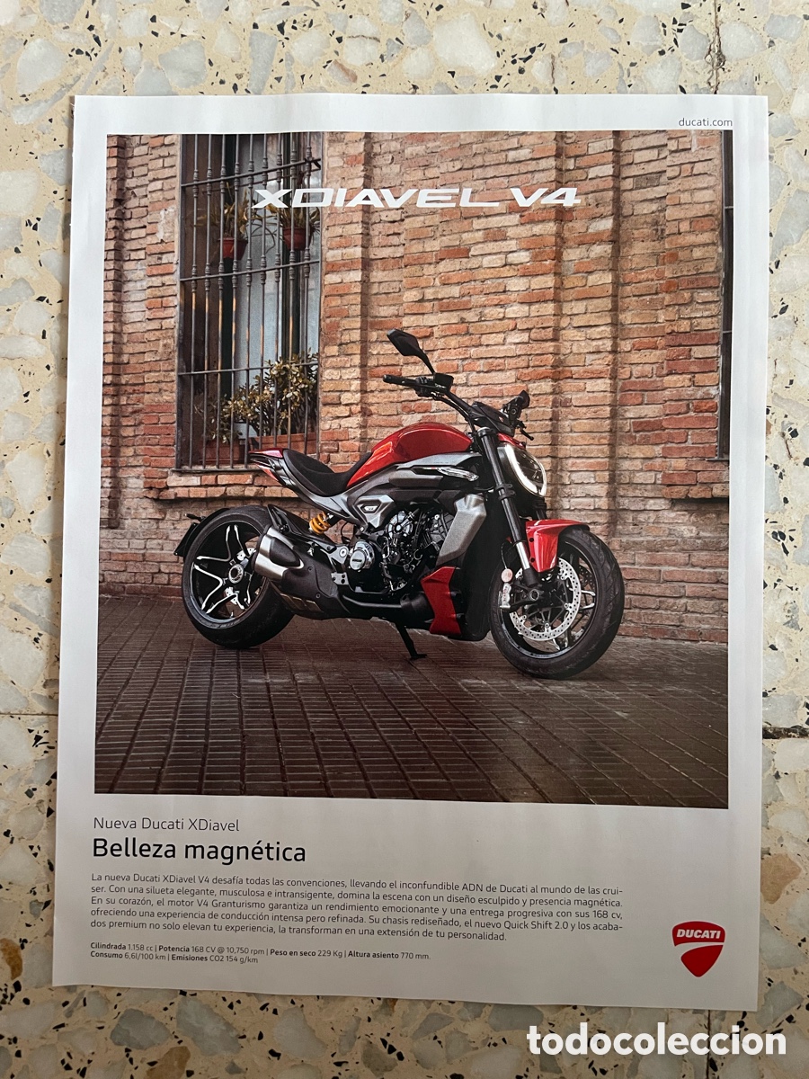 Coches y Motocicletas: Publicidad moto Ducati XDiavel V4 / Hoja de revista