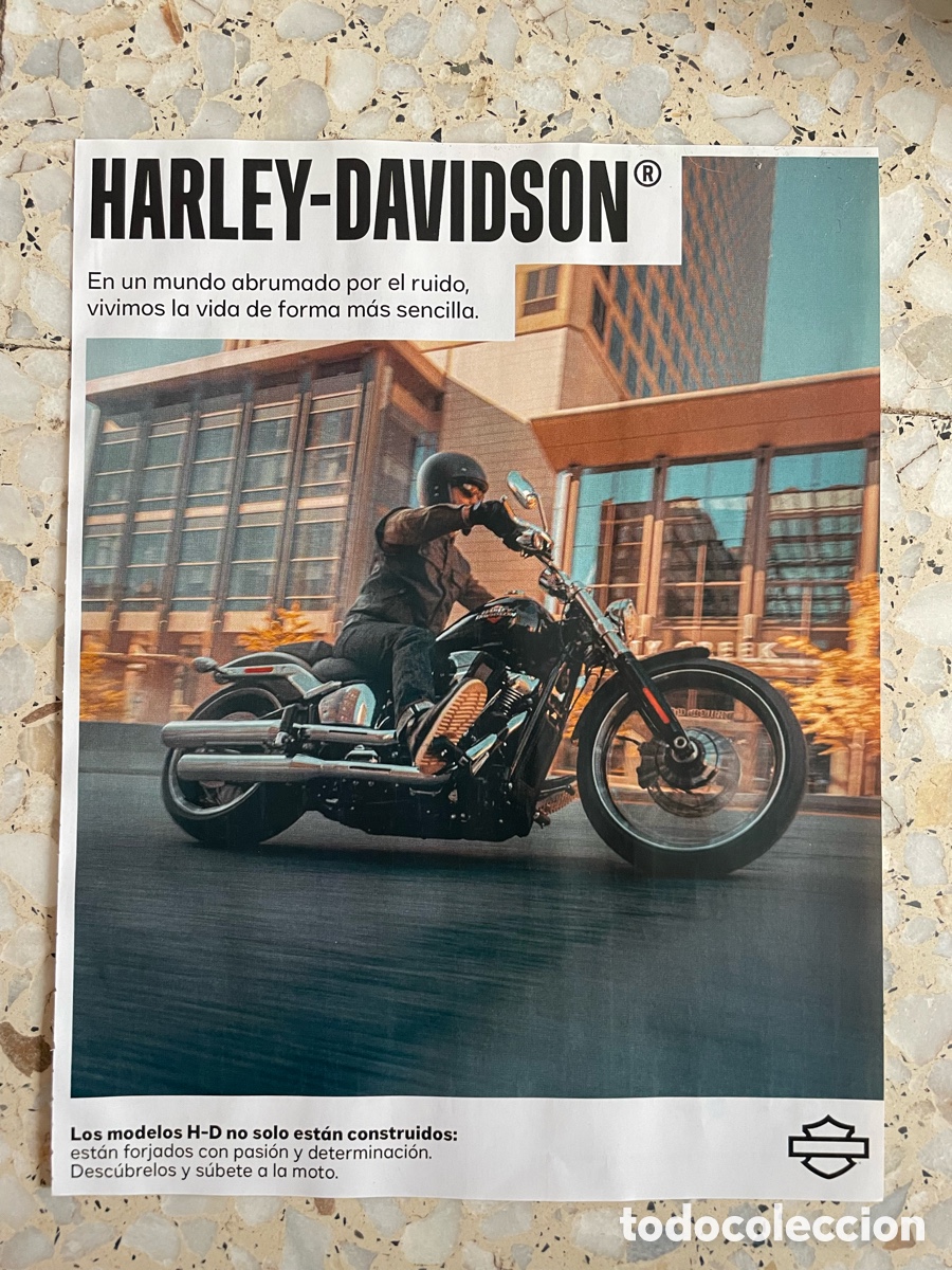 Coches y Motocicletas: Publicidad moto Harley-Davidson / Hoja de revista