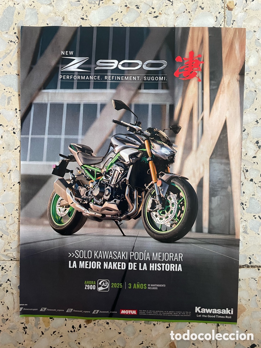 Coches y Motocicletas: Publicidad moto Kawasaki Z900 / Hoja de revista