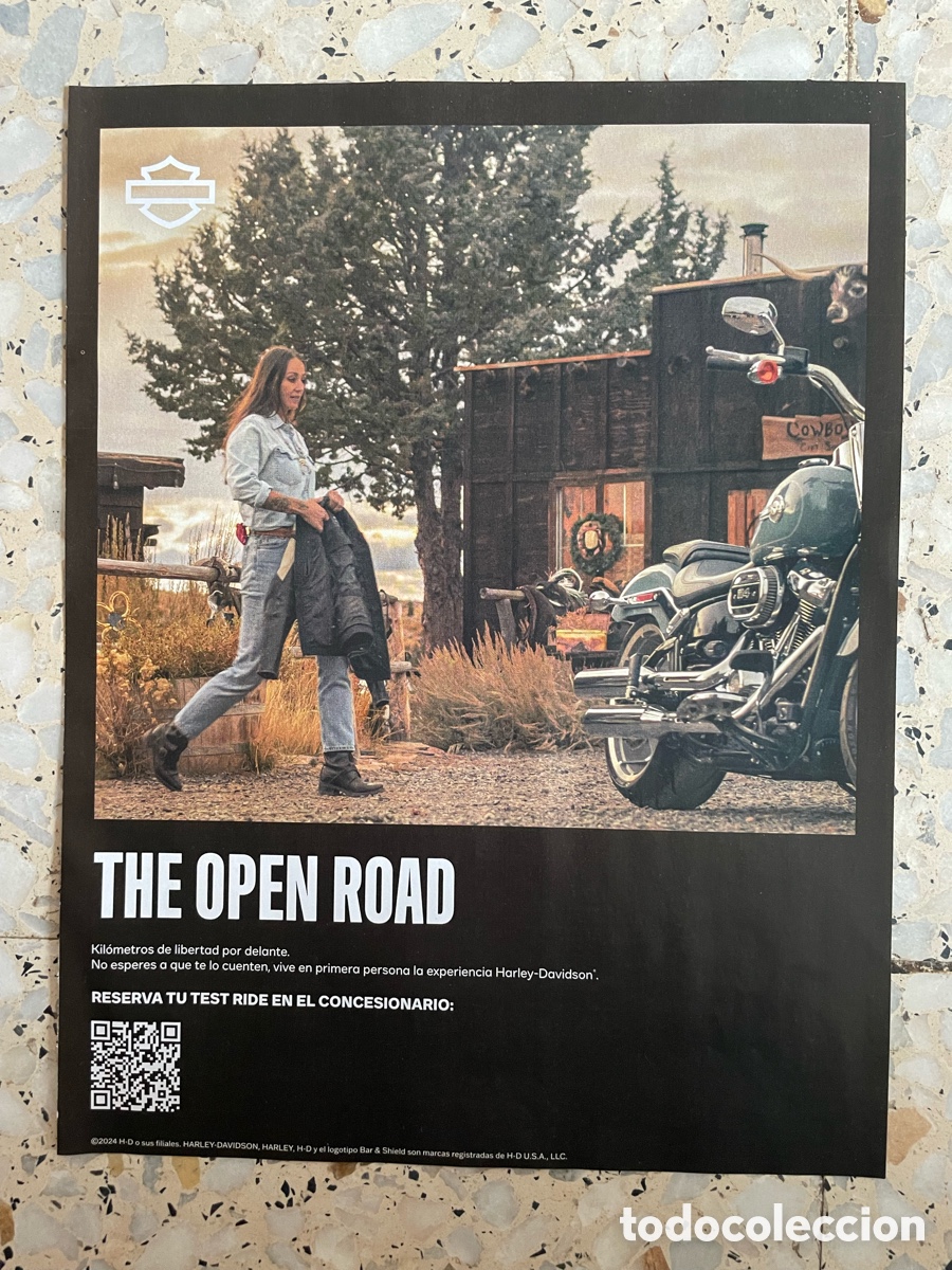 Coches y Motocicletas: Publicidad moto Harley-Davidson / Hoja de revista