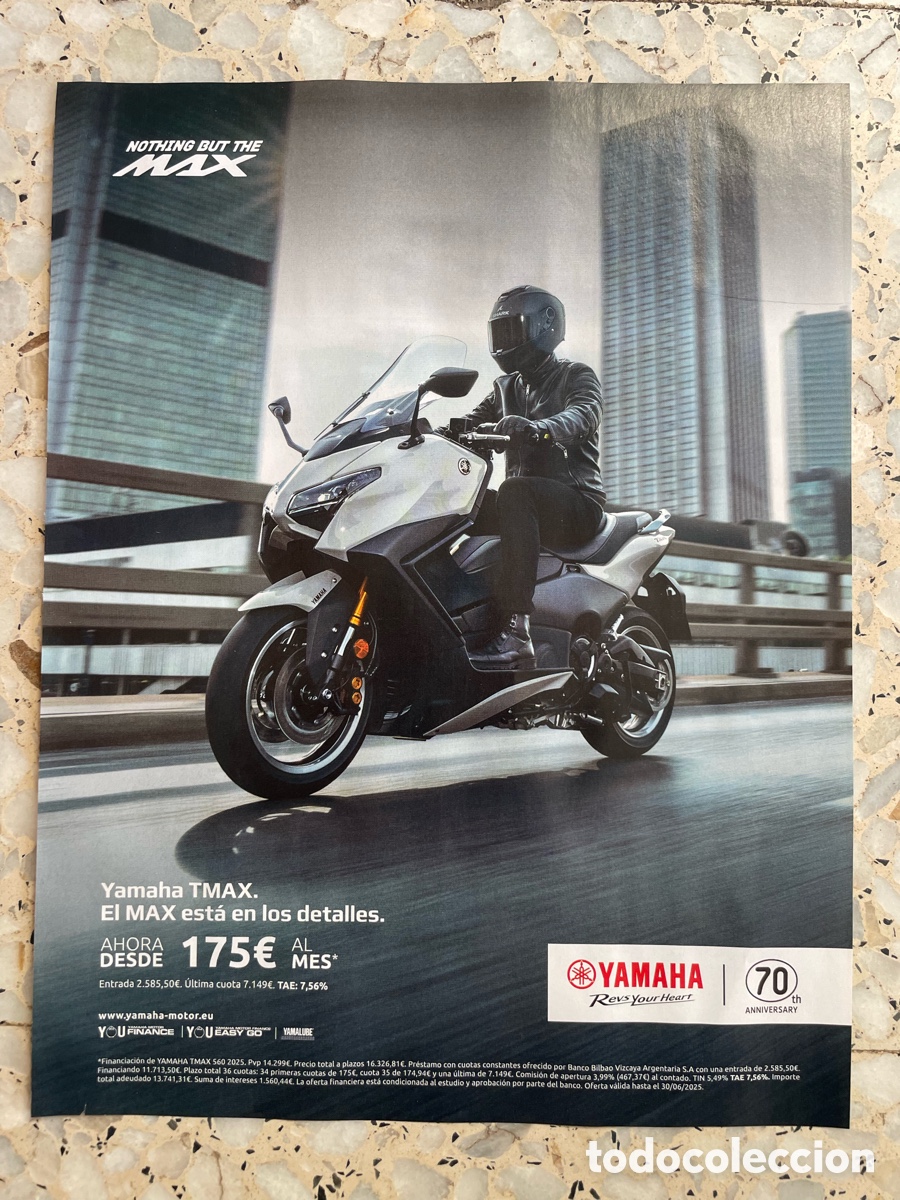 Coches y Motocicletas: Publicidad moto Yamaha Tmax / Hoja de revista