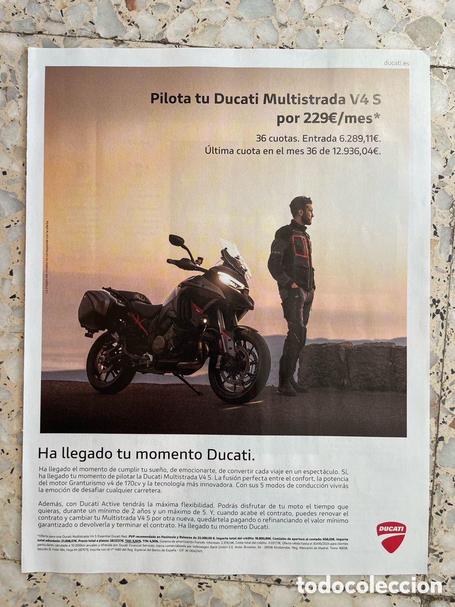 Coches y Motocicletas: Publicidad moto Ducati Multistrada V4 S / Hoja de revista