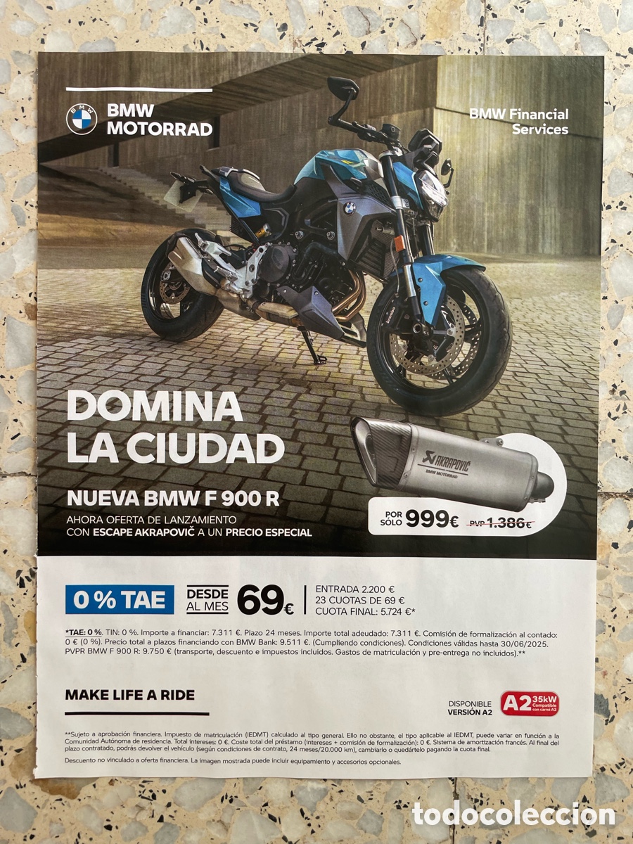 Coches y Motocicletas: Publicidad BMW F 900 R / Hoja de revista