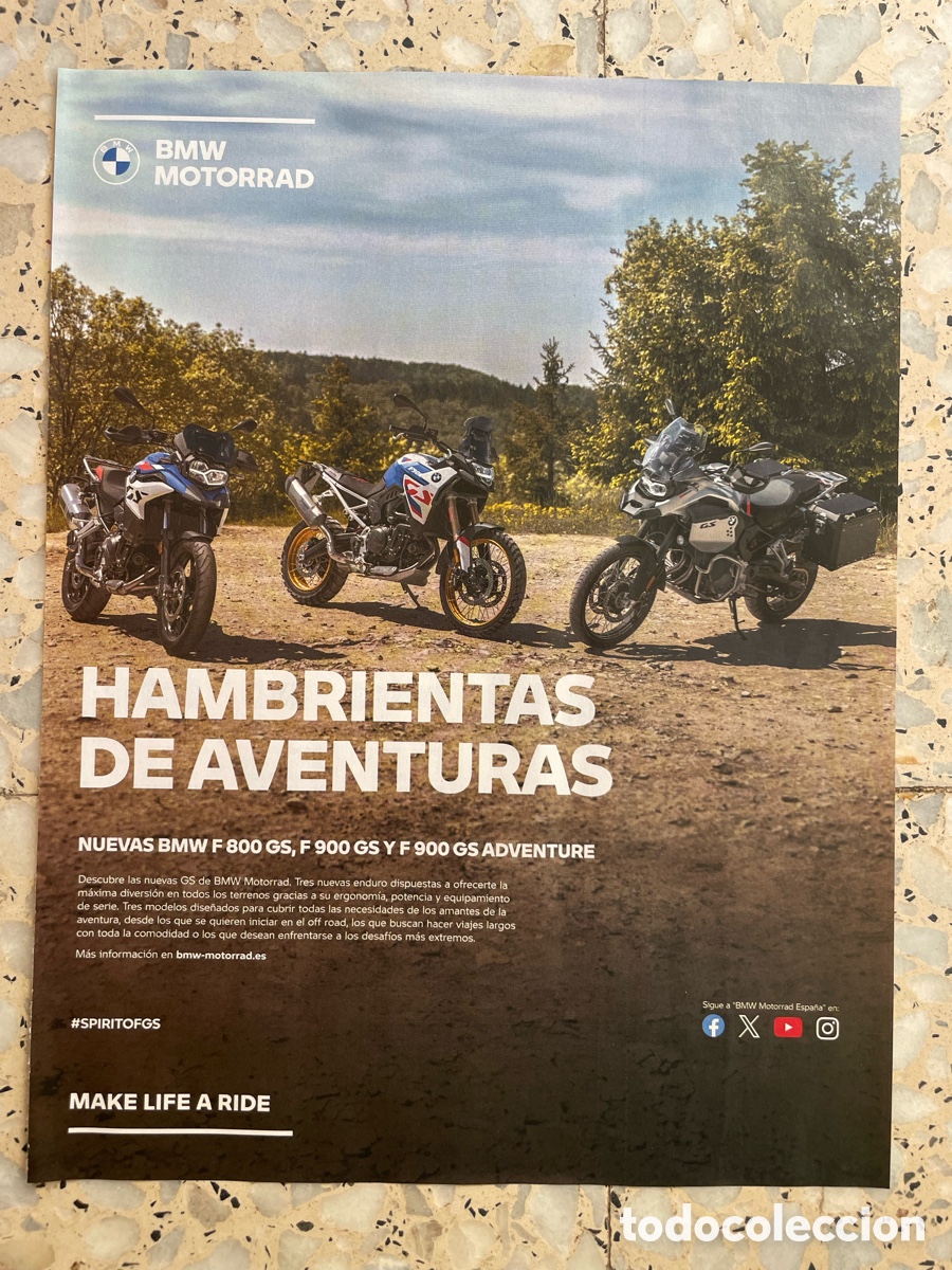 Coches y Motocicletas: Publicidad BMW F800 GS,F900,F900 Adventure/ Hoja de revista