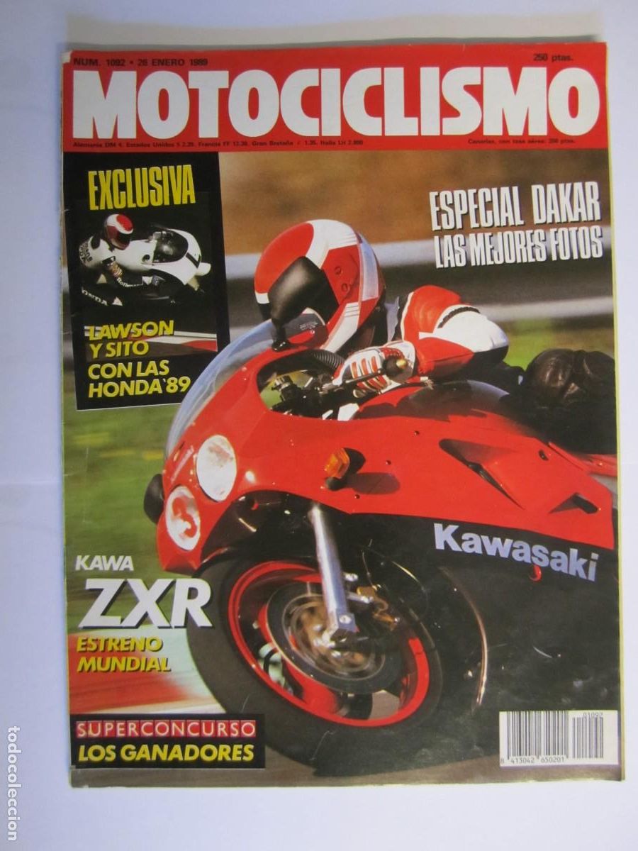 Coches y Motocicletas: revista motociclismo num 1092 a&ntilde;o 1989 kawasaki zxr especial dakar