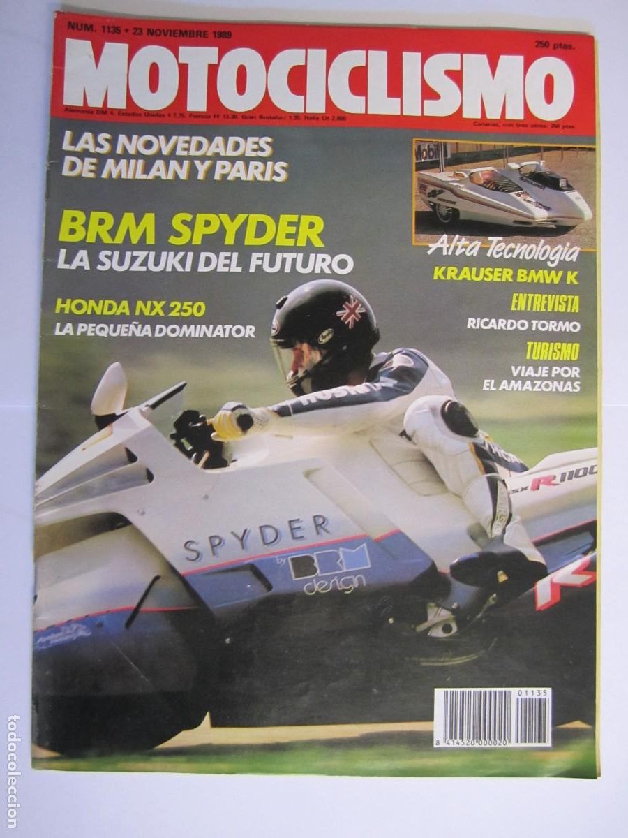 Coches y Motocicletas: revista motociclismo num 1135 a&ntilde;o 1989 krauser bmw k ricardo tormo