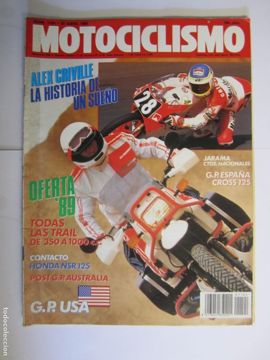 Coches y Motocicletas: revista motociclismo num 1104 a&ntilde;o 1989 honda nsr 125 alex criville