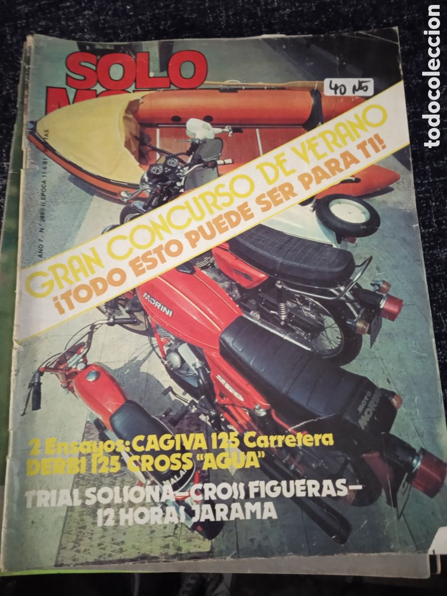 Coches y Motocicletas: SOLO MOTO N&ordm; 289 PRUEBA: CAGIVA 125 CARRETERA. PRUEBA: DERBI 125 CROSS AGUA - MOTOS Y MOTOCICLETAS