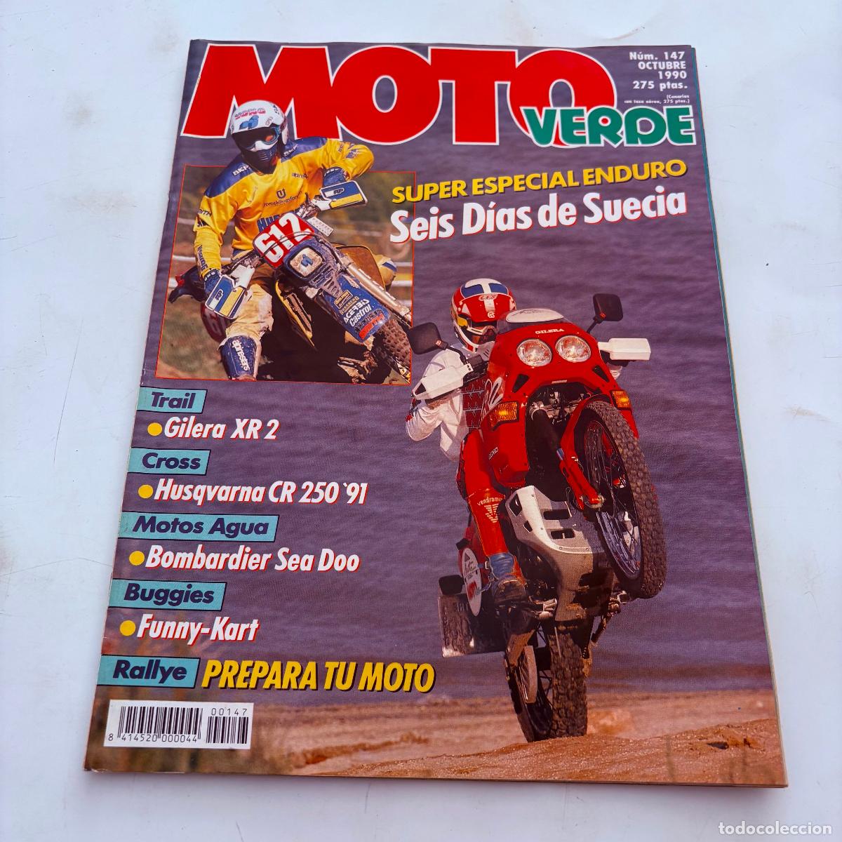 Coches y Motocicletas: revista moto verde n&ordm; 147 gilera xr 2 husqvarna cr 250