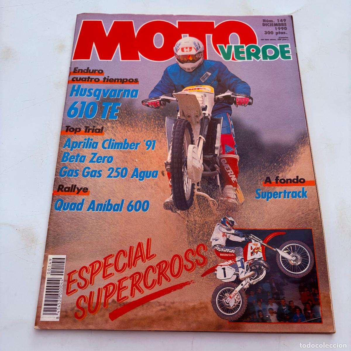 Coches y Motocicletas: revista moto verde n&ordm; 149 husqvarna 610 te aprelia climber beta zero gas gas 250 agua