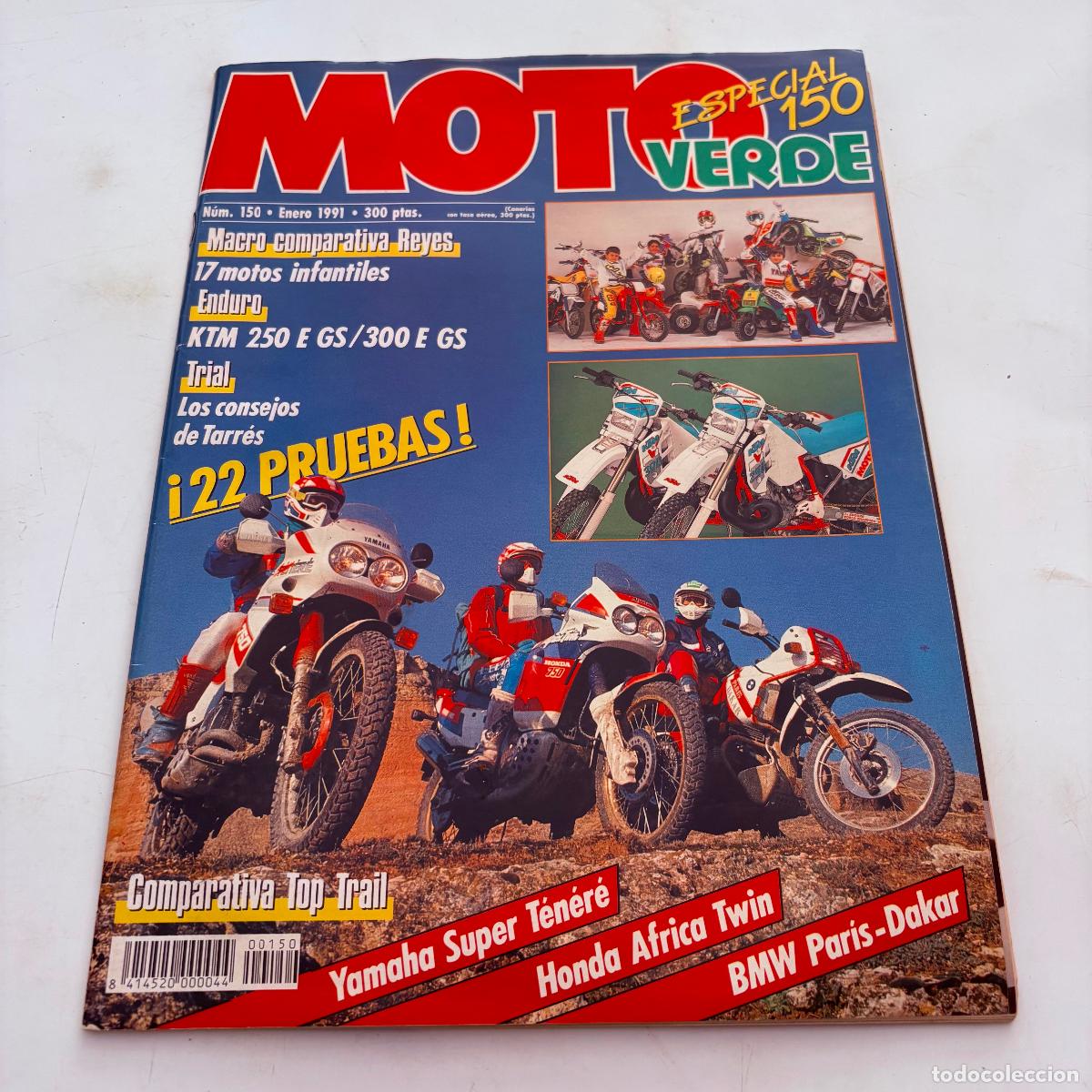 Coches y Motocicletas: revista moto verde n&ordm; 150 ktm 250 e gs 300 gs yamaha super tenere honda africa twin