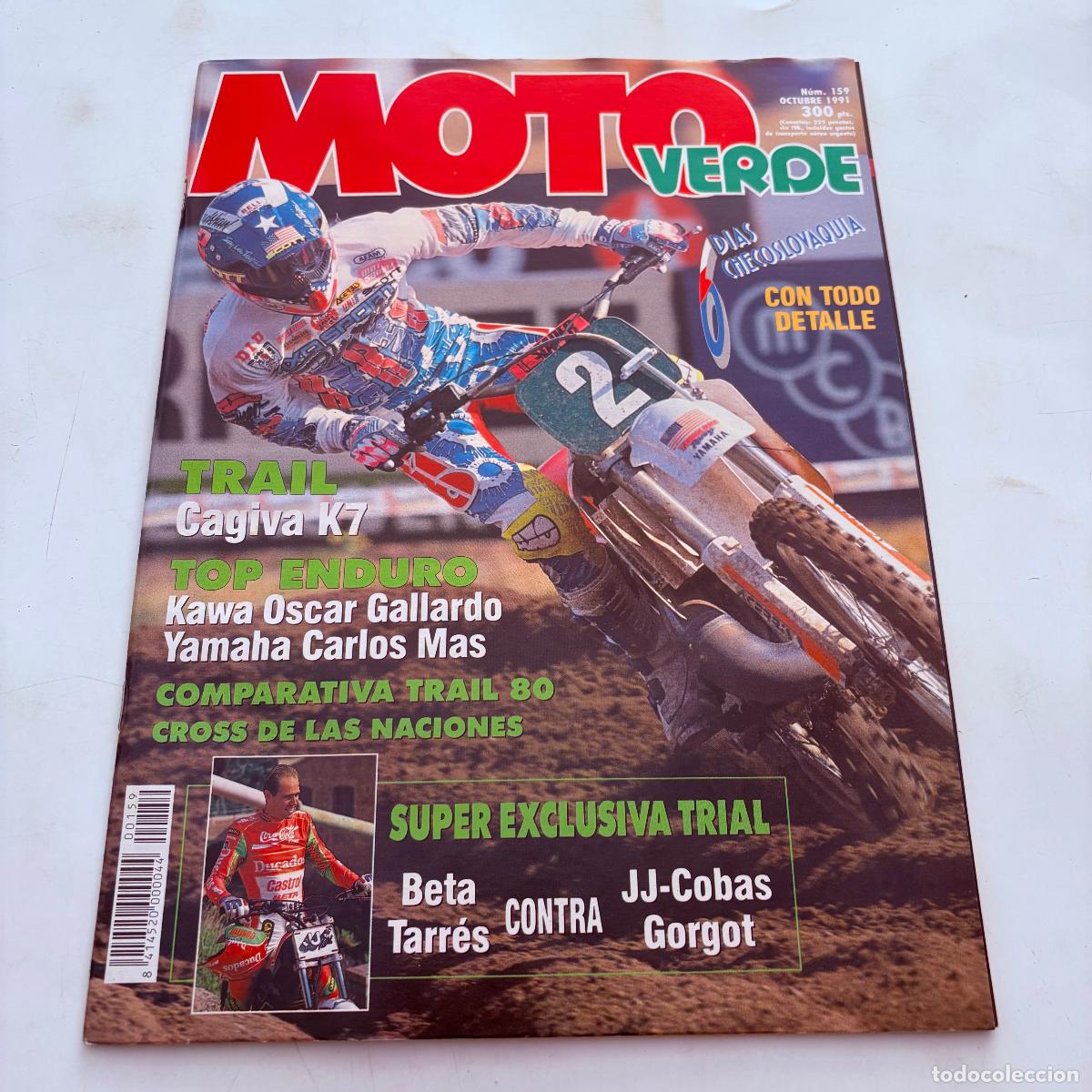 Coches y Motocicletas: revista moto verde n&ordm; 159 cagiva k-7 beta zero jj-cobas yamaha yz garelli sahel