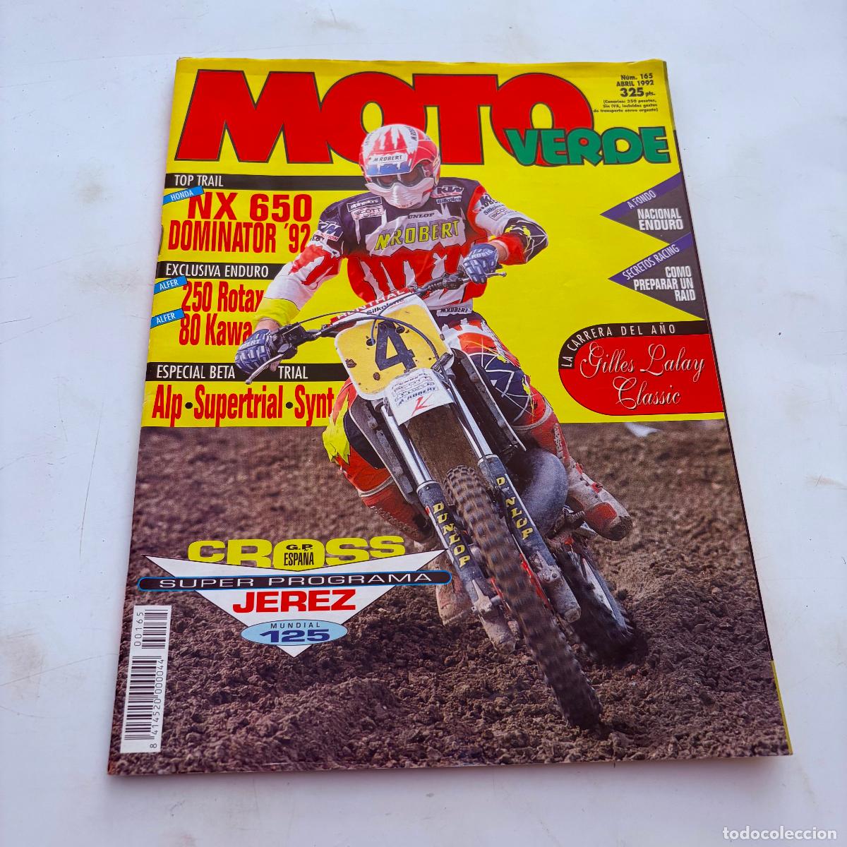 Coches y Motocicletas: revista moto verde n&ordm; 165 honda nx 650 dominator beta supertrial alp synt alfer ar 250 rotax