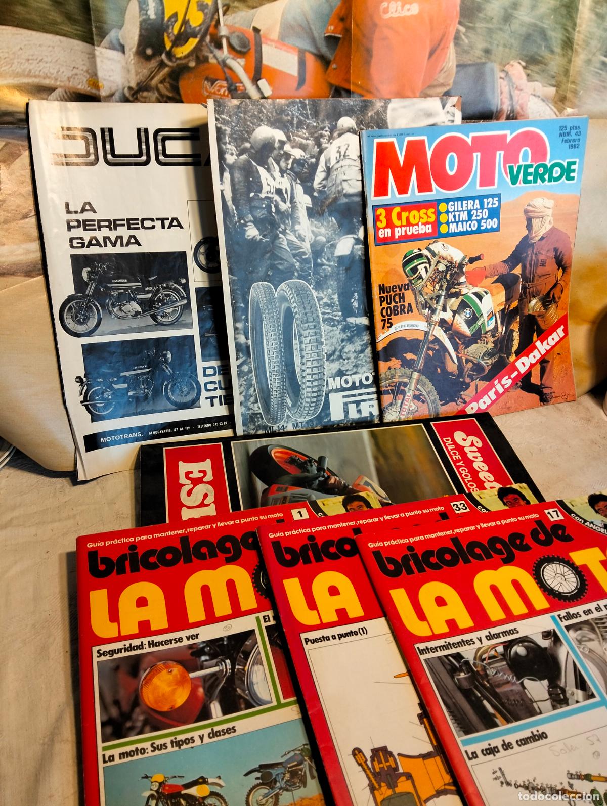 Coches y Motocicletas: Lote revistas moto motociclismo pirelli verde bricolage de la moto ducati carpeta espetec poster