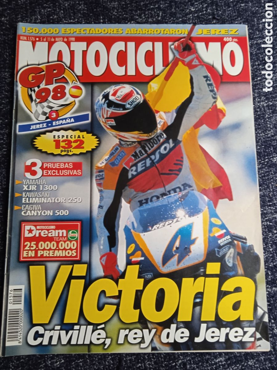 Coches y Motocicletas: MOTOCICLISMO N&ordm; 1576 A&Ntilde;O 1988 -CRIVILLE CAMPEON,- YAMAHA XJR 1300, - KAWASAKI ELIMINATOR 250,