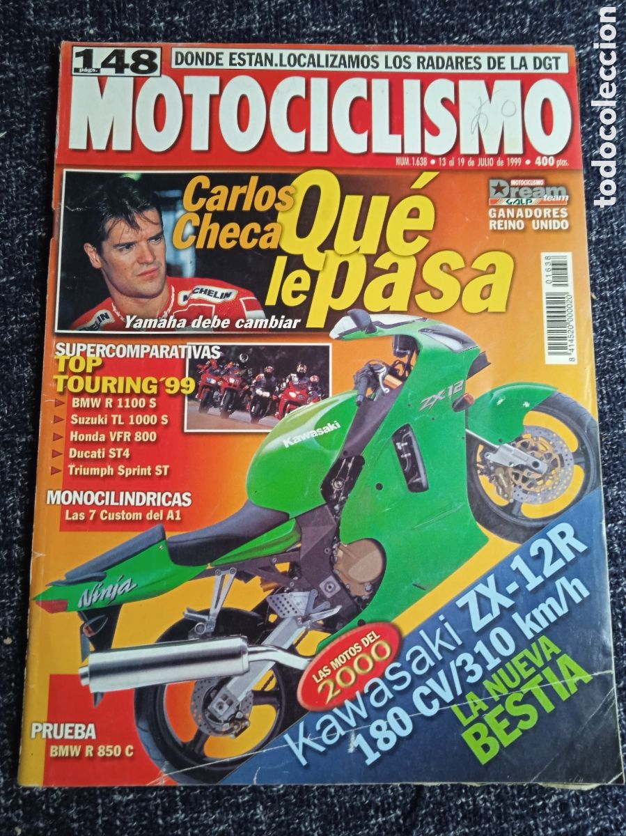 Coches y Motocicletas: MOTOCICLISMO N&ordm; 1638. A&Ntilde;O 1999. -CARLOS CHECA -YAMAHA -KAWASAKI ZX-12R.