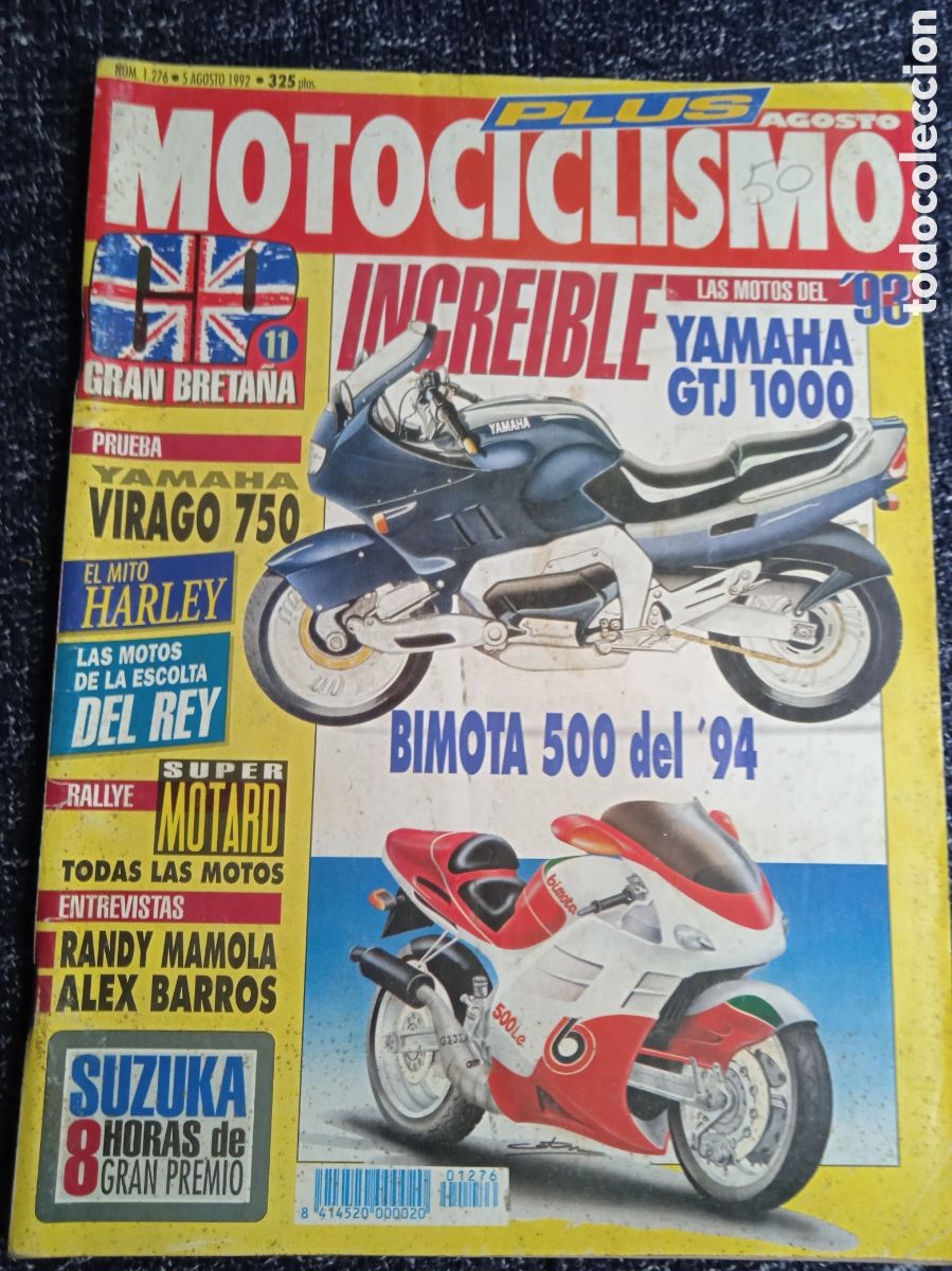 Coches y Motocicletas: MOTOCICLISMO N&ordm; 1276. A&Ntilde;O 1992. YAMAHA GTJ 1000. -BIMOTA 500 DEl 94.