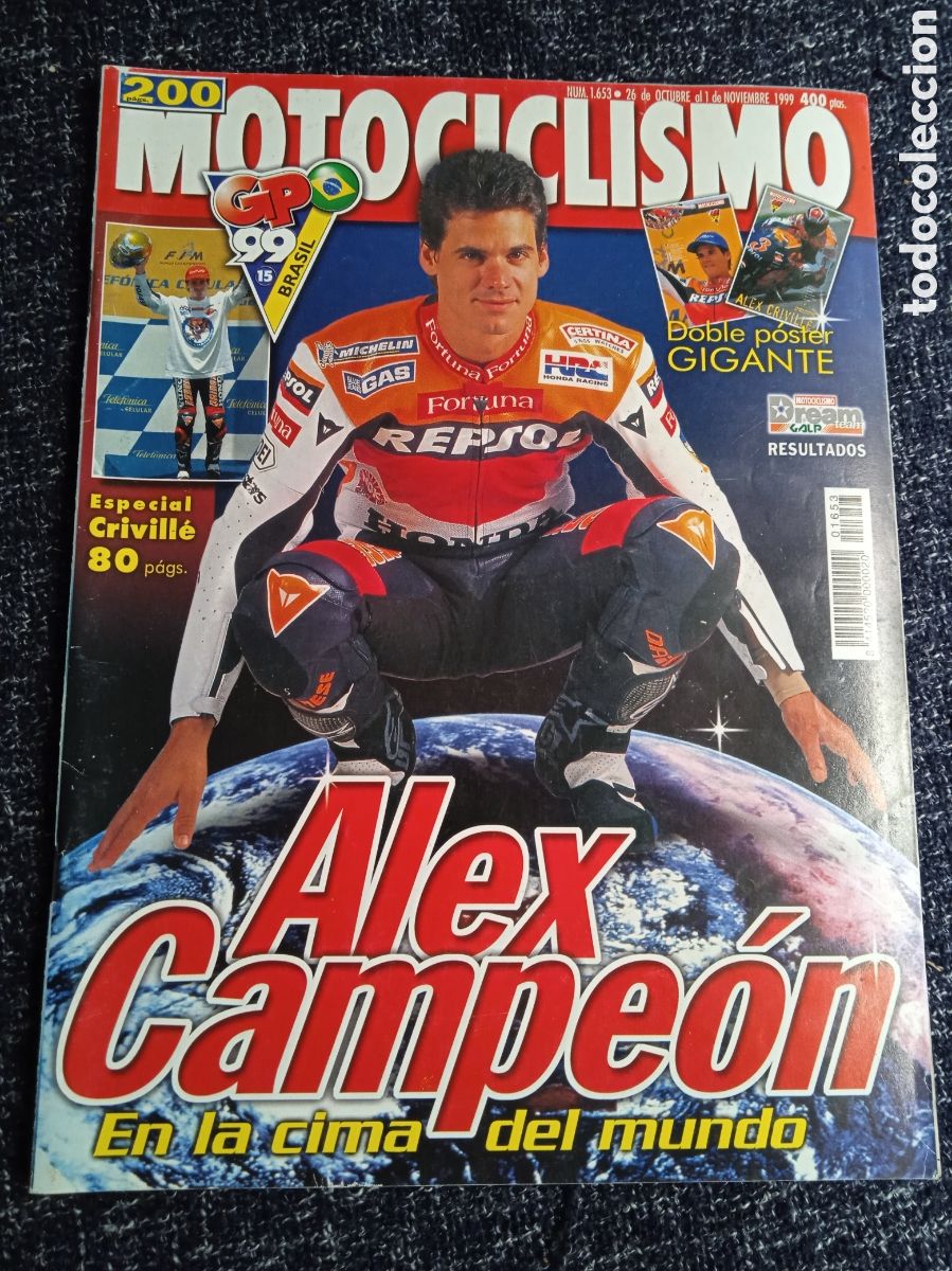 Coches y Motocicletas: MOTOCICLISMO N&ordm; 1653 A&Ntilde;O 1999 - APRILIA SL 1000 FALCO - ALEX CRIVILLE CAMPEON - GP BRASIL