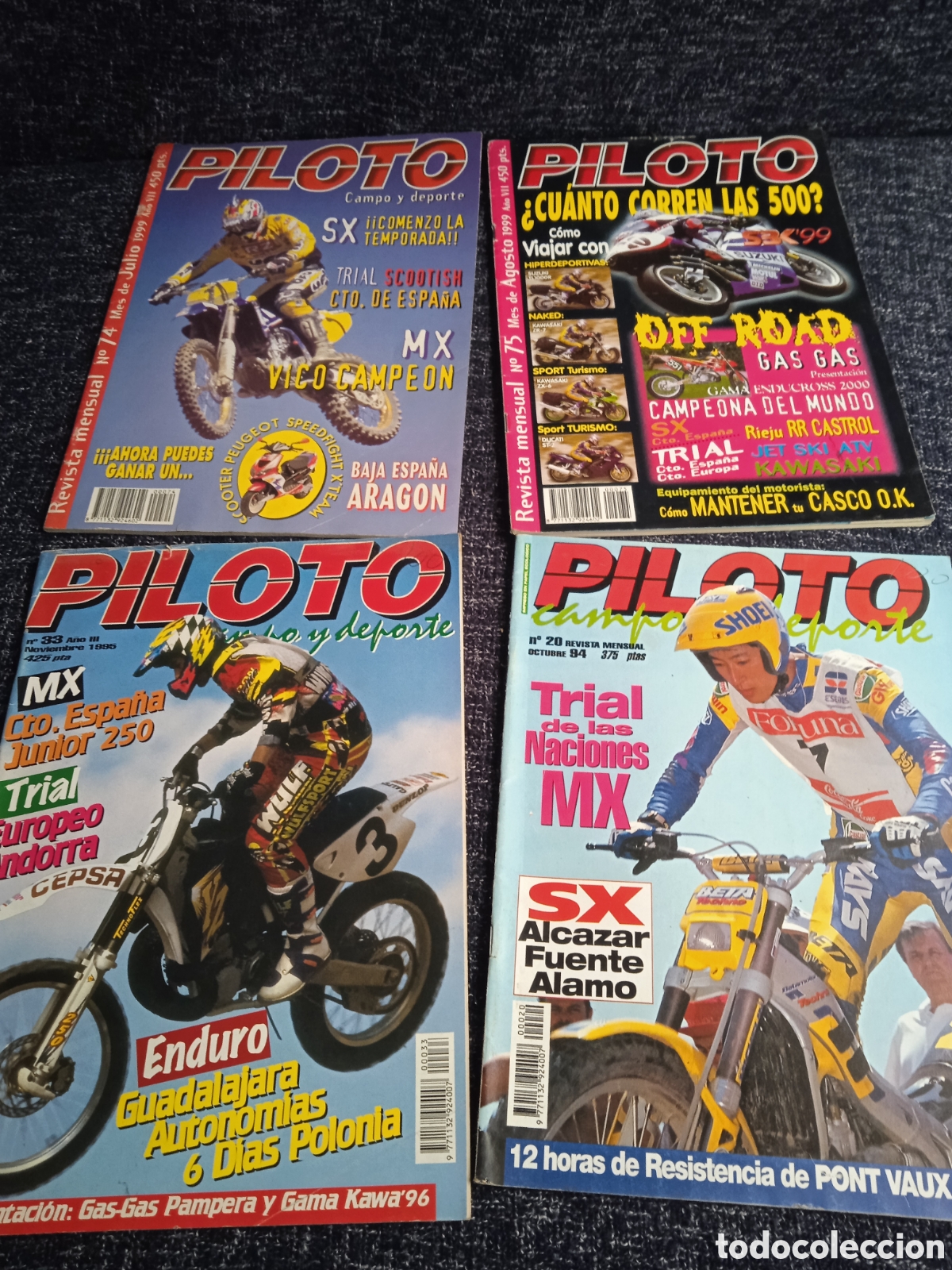Coches y Motocicletas: PILOTO CAMPO Y DEPORTE -LOTE 4 EJEMPLARES -MOTO - ENDURO, CROSS, TRIAL