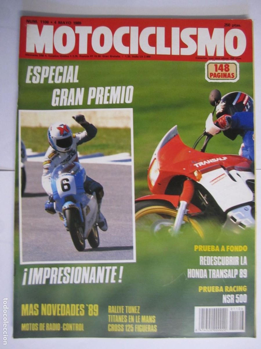 Coches y Motocicletas: revista motociclismo num 1106 a&ntilde;o 1989 honda transalp rallye tunez