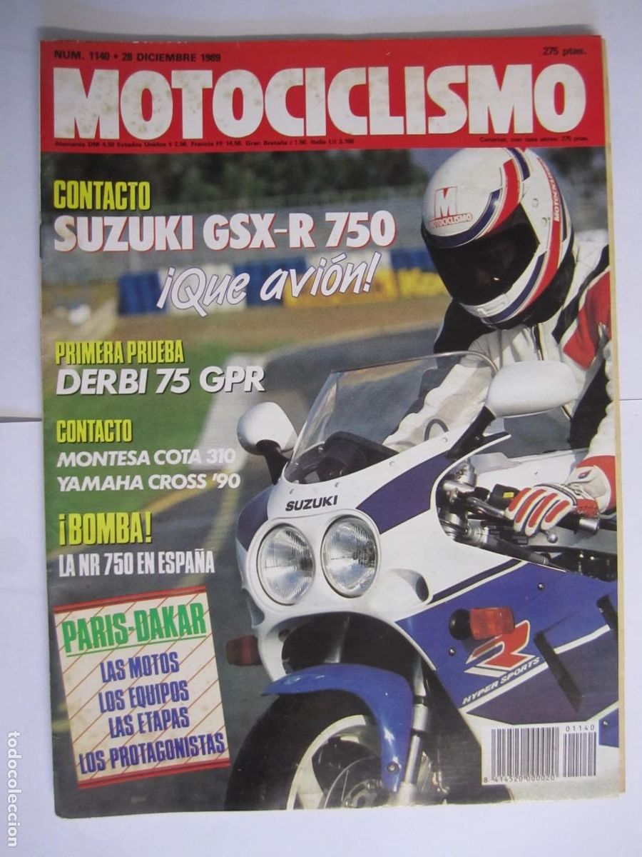 Coches y Motocicletas: revista motociclismo num 1140 a&ntilde;o 1989 suzuki gsx-r 750 montesa cota