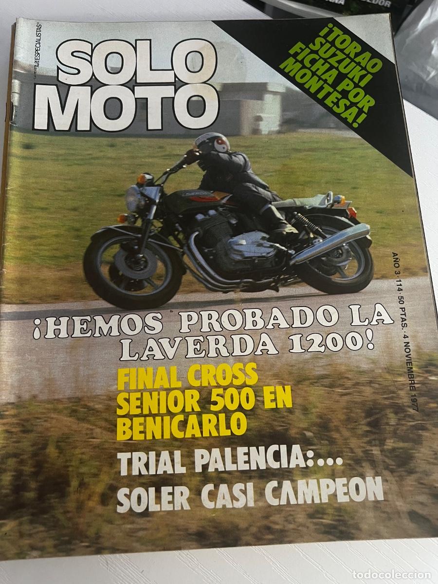 Coches y Motocicletas: SOLO MOTO. N&ordm; 114. A&Ntilde;O 1977. PRUEBA SE LA LAVERDA 1200. TORAL SUZUKI FICHA POR MONTESA.