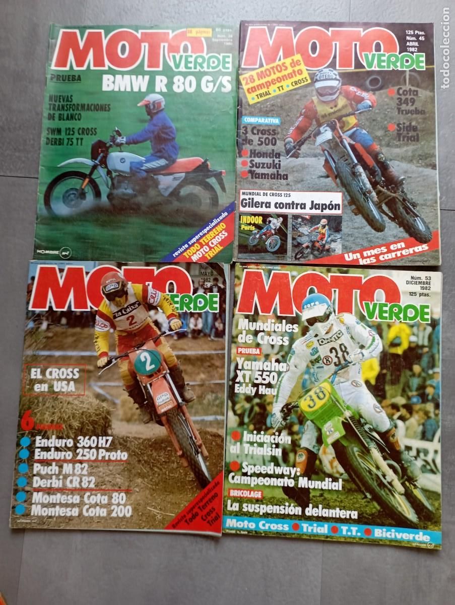 Coches y Motocicletas: Lote Revistas Moto Verde A&ntilde;os 80