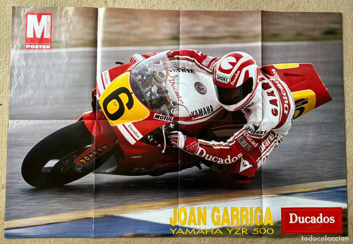 Coches y Motocicletas: Gran p&oacute;ster del piloto Joan Garriga (Yamaha YZR 500) - Calendario Motociclismo A&ntilde;o 1992