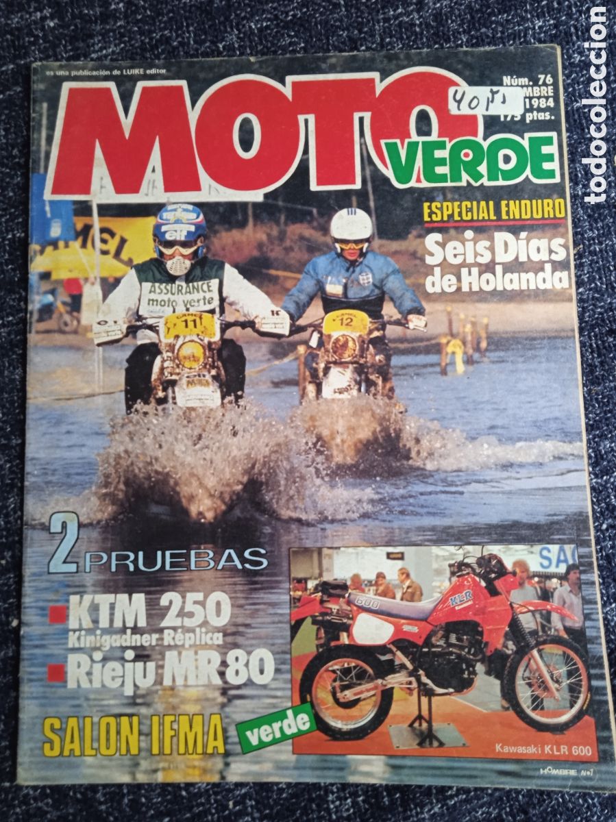 Coches y Motocicletas: MOTO VERDE N&ordm; 76 NOVIEMBRE 1984 KTM 205 KINIGADNER R&Eacute;PLICA, RIEJU MR 80.
