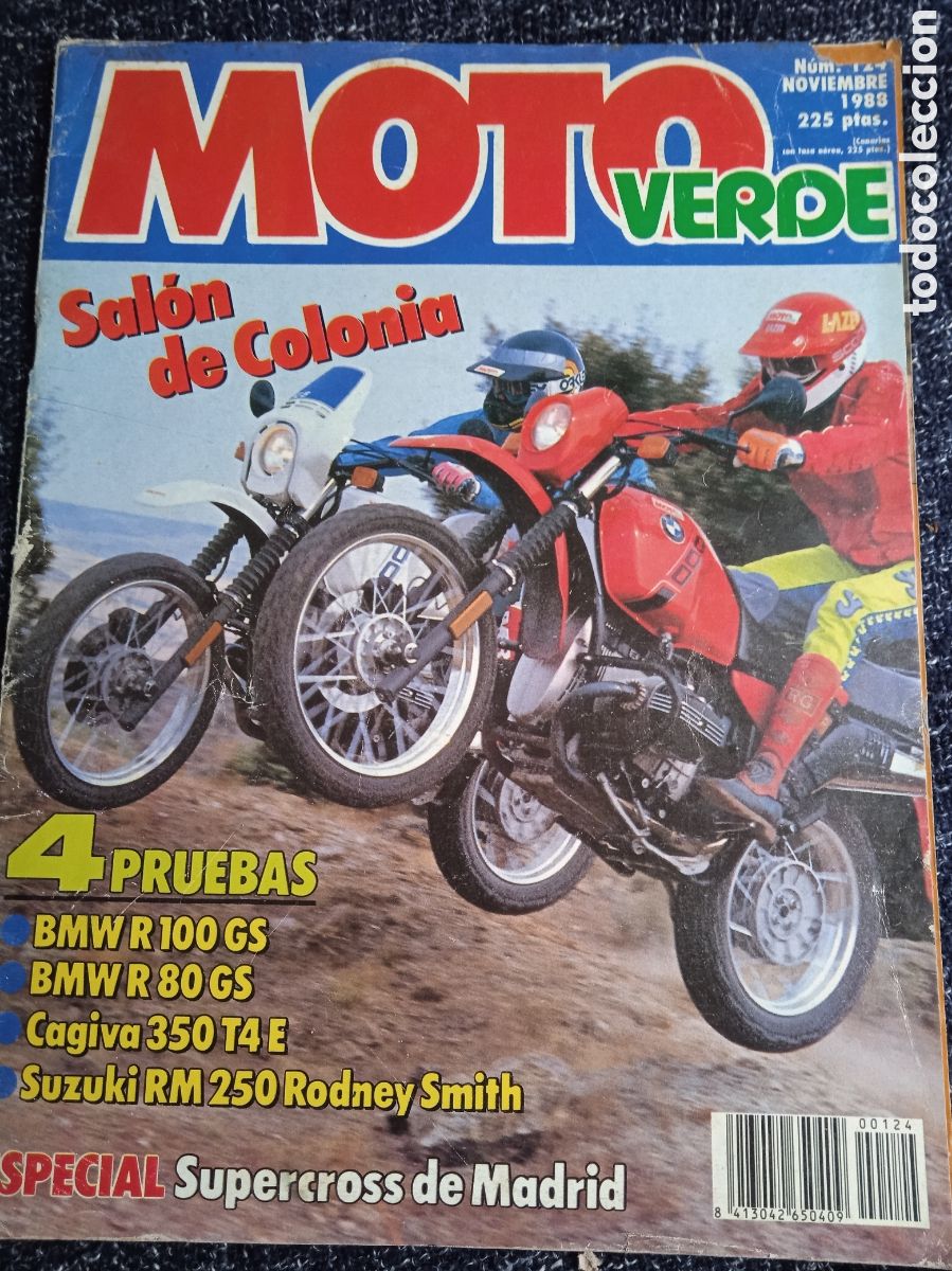 Coches y Motocicletas: MOTO VERDE N&ordm; 124 NOVIEMBRE 1988 -BMW R 80 GS Y R 100 GS. S&Uacute;PER CROSS DE MADRID,