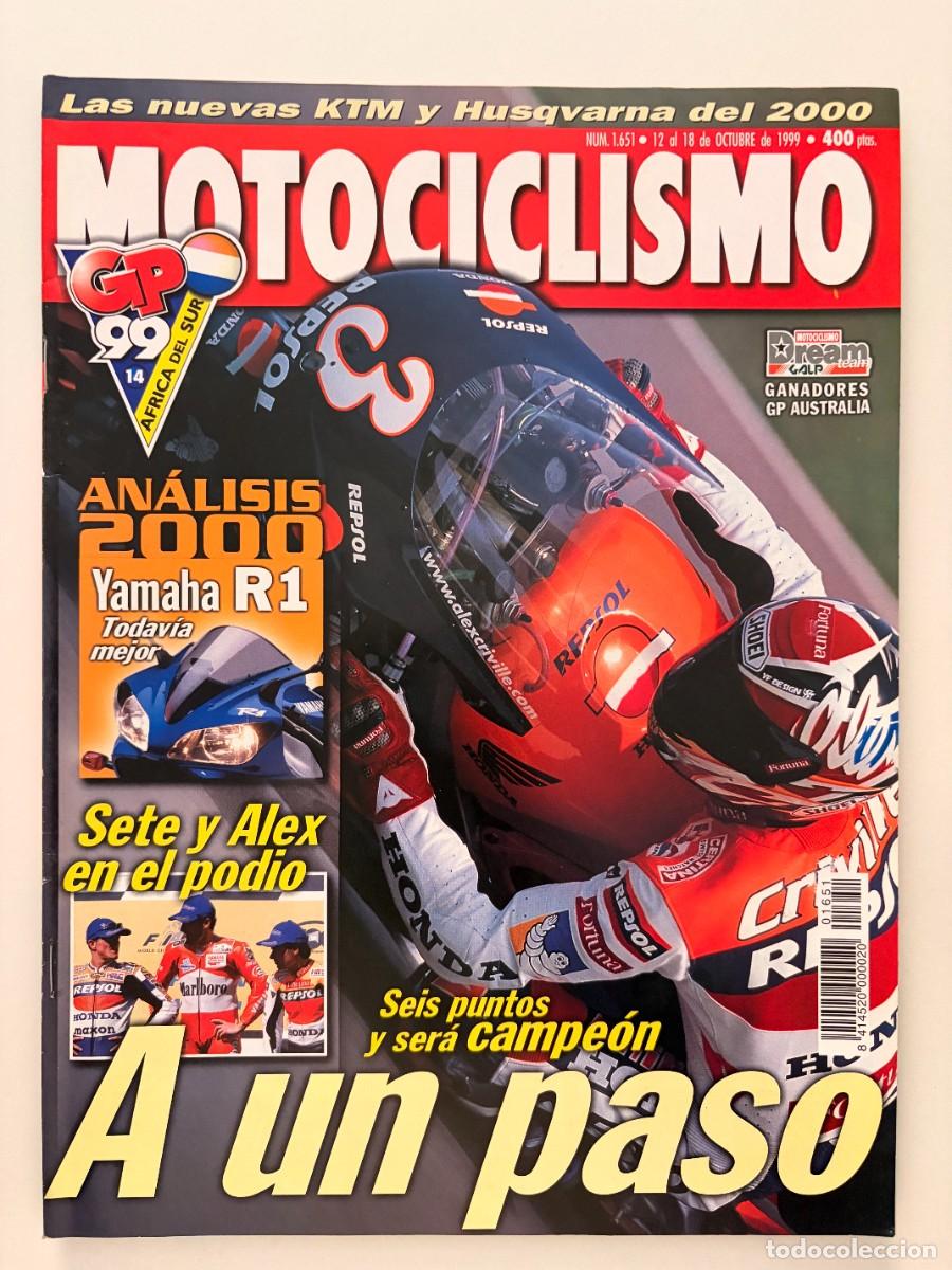 Coches y Motocicletas: MOTOCICLISMO. N&deg; 1651. OCTUBRE 1999. YAMAHA R1 2000, TRIUMPH TROPHY 900, TROPHY 1200 Y BMW C1. LEER.