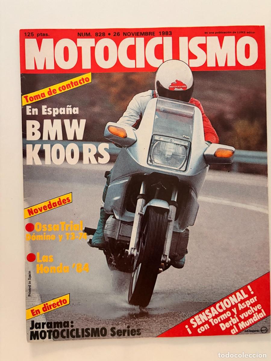 Coches y Motocicletas: MOTOCICLISMO. N.&ordm; 828. NOVIEMBRE 1983. BMW K100 RS, OSSA TRIAL, HONDA 1984. LEER