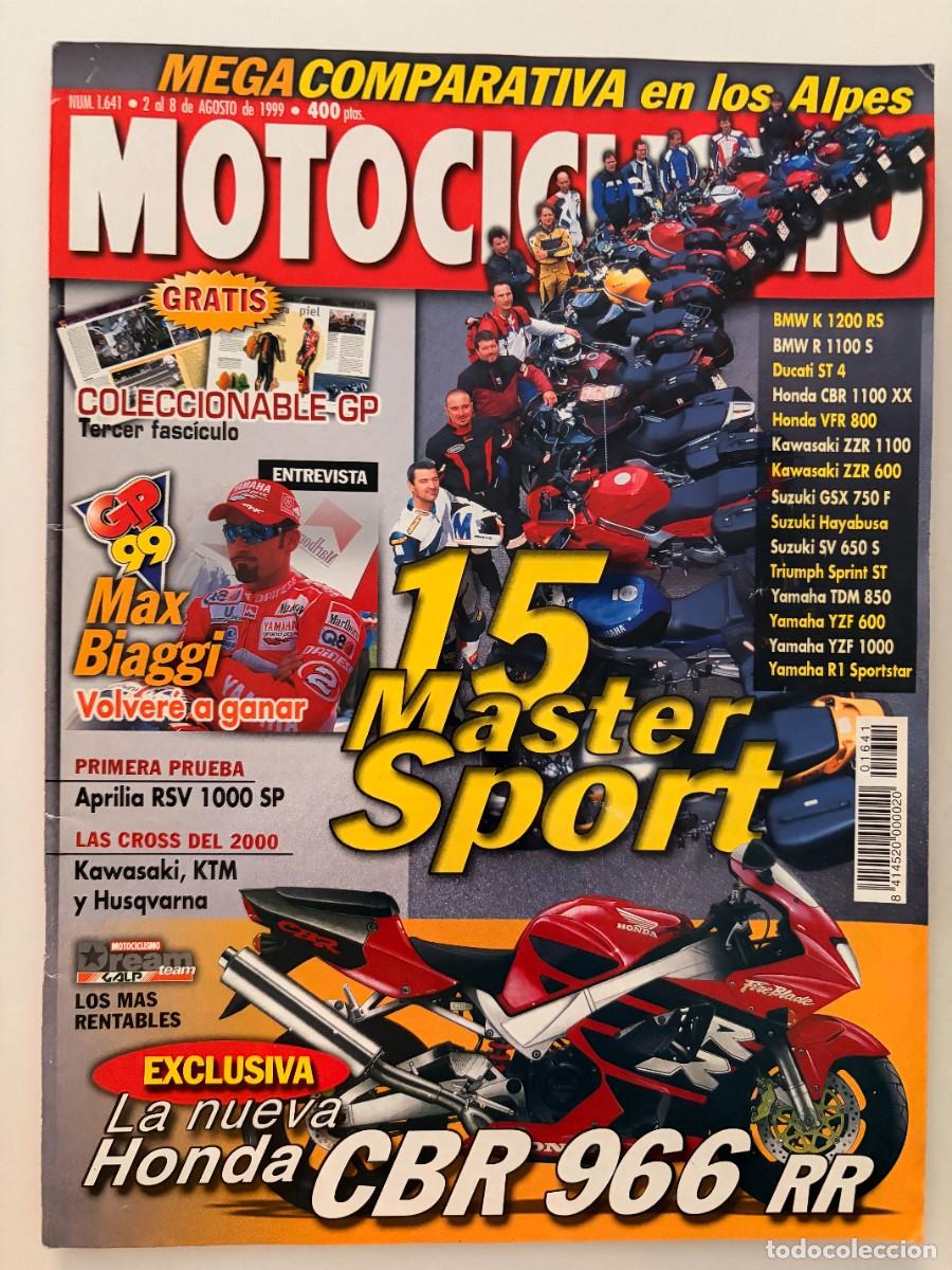 Coches y Motocicletas: MOTOCICLISMO. N&deg; 1641. AGOSTO 1999. LA NUEVA HONDA CBR 966 RR. APRILIA RSV 1000 SP. LEER