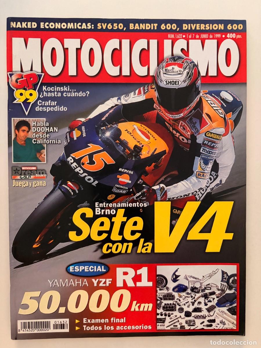 Coches y Motocicletas: MOTOCICLISMO. N&deg; 1632. JUNIO 1999. ENTRENAMIENTO BRNO, SETE CON LA V4. ESPECIAL YAMAHA YZF R1. LEER