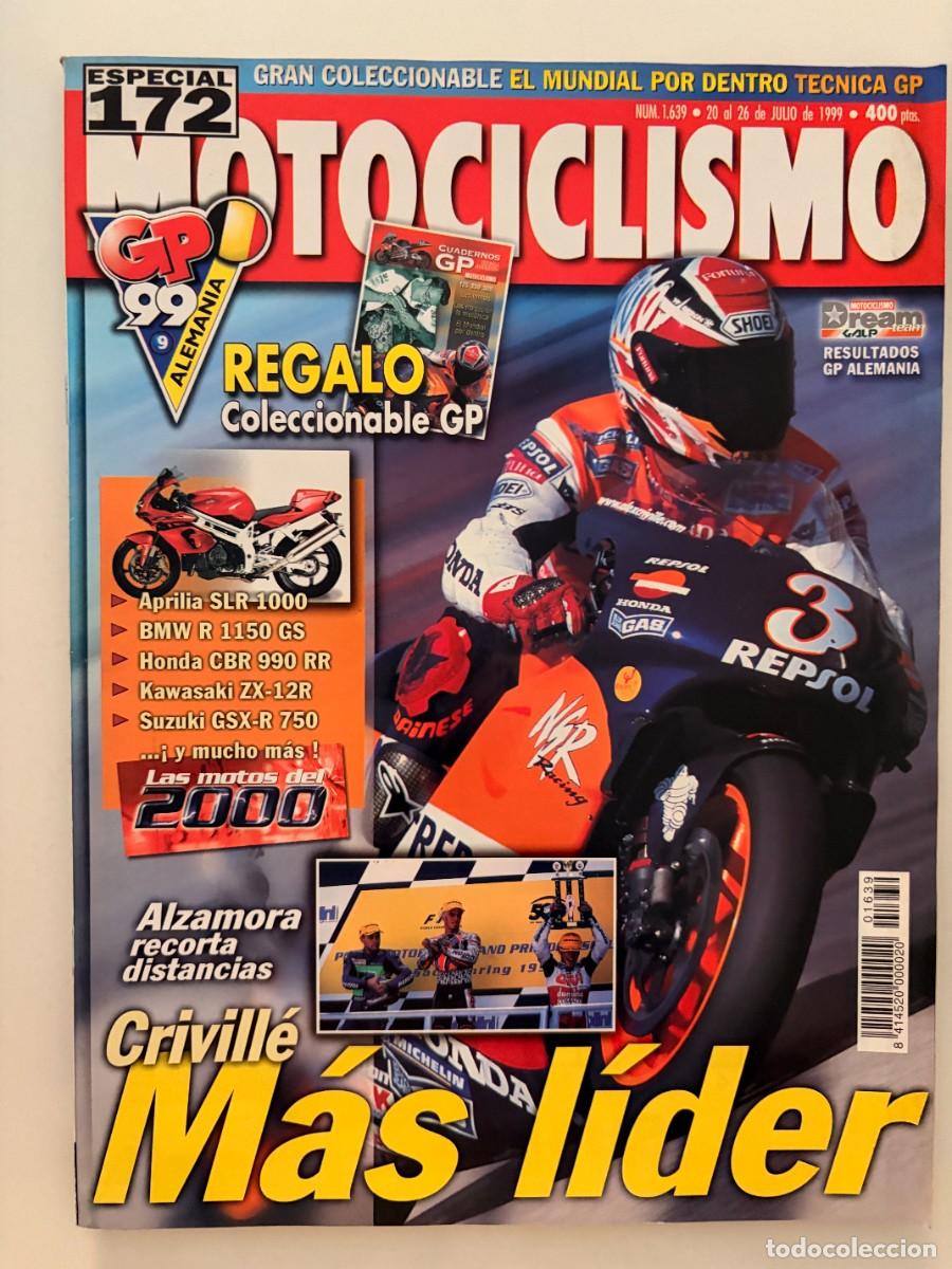 Coches y Motocicletas: MOTOCICLISMO. N&deg; 1639, A&Ntilde;O 1999. CRIVILLE M&Aacute;S L&Iacute;DER. APRILIA SLR 1000. BMW R 1150 GS. KAWASAKI ZX-12