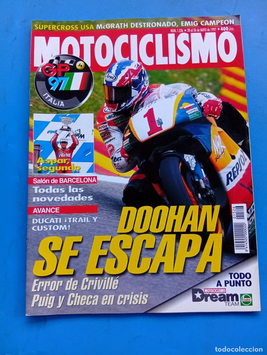 Automobili e Motociclette: MOTOCICLISMO. N&ordm; 1526. MAYO 1997. SALON DE BARCELONA. DUCATI TRAIL Y CUSTOM. ERROR DE CREVILLE. LEER