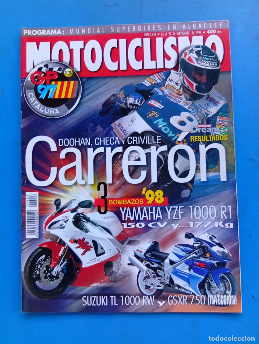 Coches y Motocicletas: MOTOCICLISMO. N&ordm; 1543. SEPTIEMBRE 1997. DOLHAN, CHECA Y CRIVILLE CARRERON. YAMAHA YZF 1000 R1.. LEER