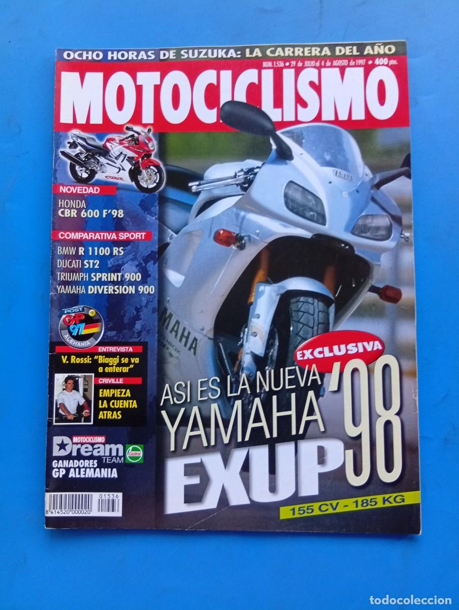 Coches y Motocicletas: MOTOCICLISMO. N&ordm; 1536. JULIO 1997. AS&Iacute; ES LA NUEVA YAMAHA EXUP &lsquo;98. HONDA CBR 600 F&rsquo;98.. LEER.